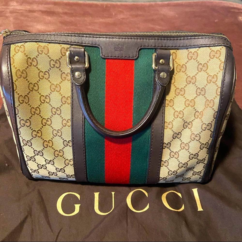 Gucci double GG top handle bag, great condition